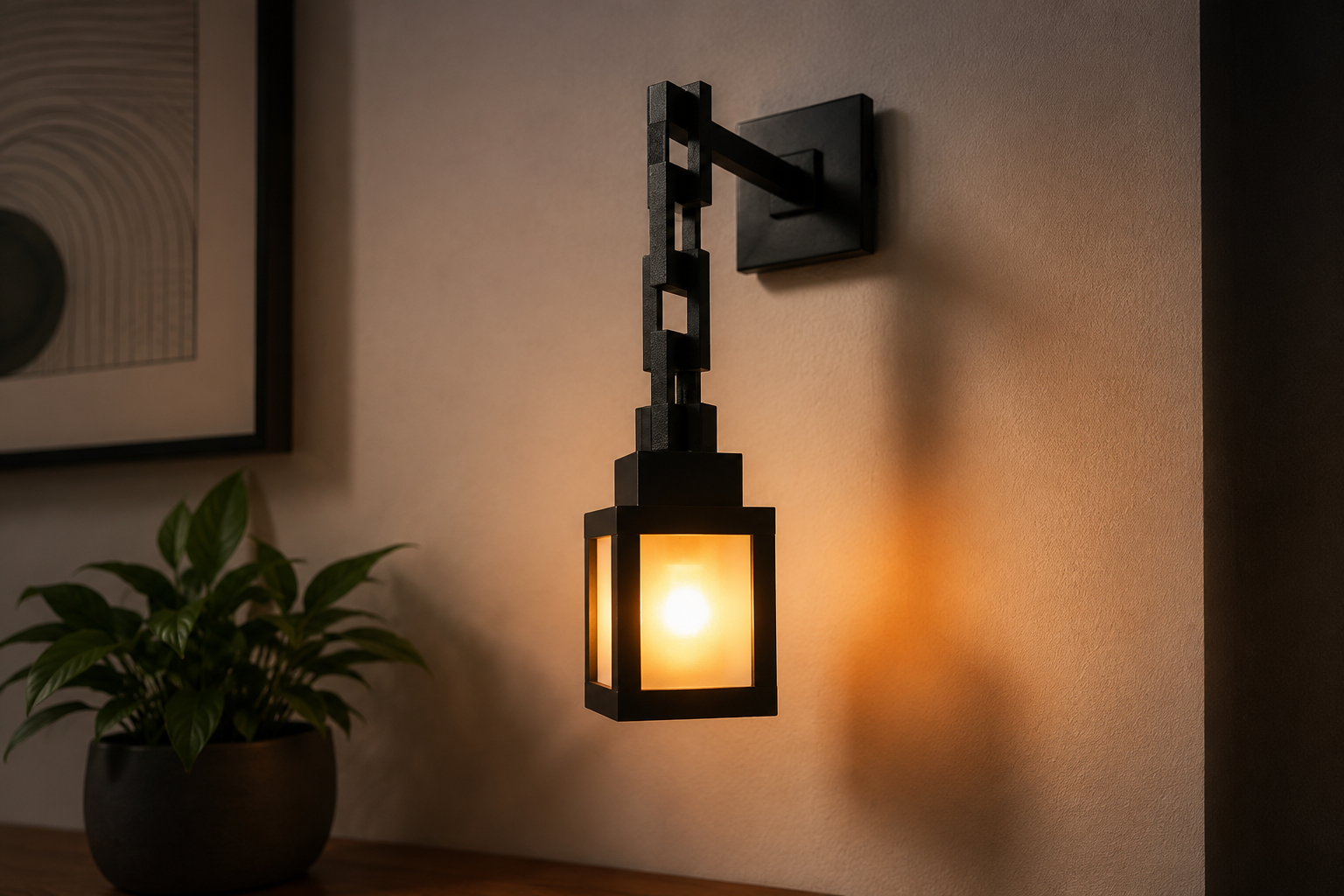 3D Printed Luminous Lantern Nightlight Pixel Game Theme Ambient Home Decor Ornament Light