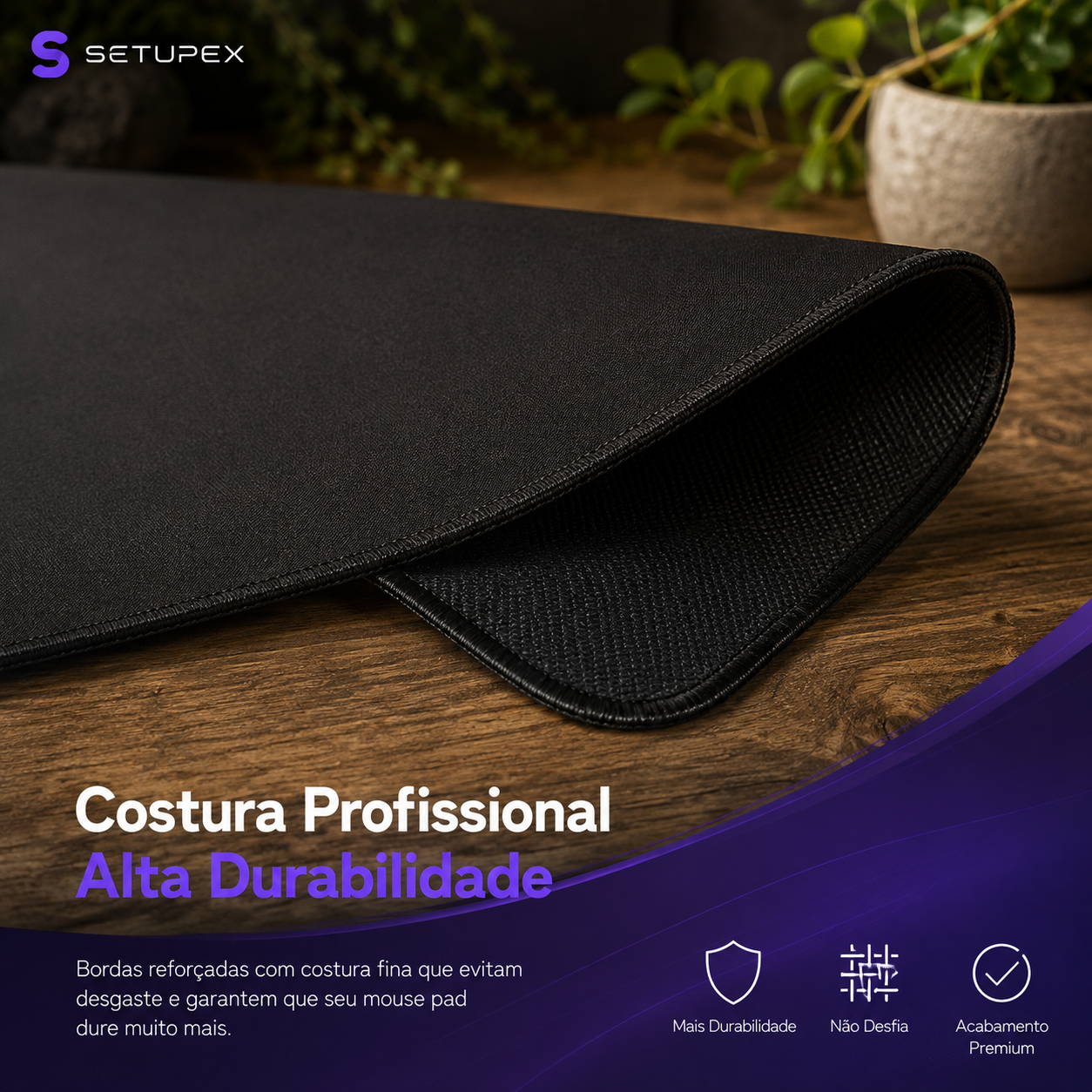 Mouse Pad Gamer XXL Antiderrapante para Teclado e Mouse