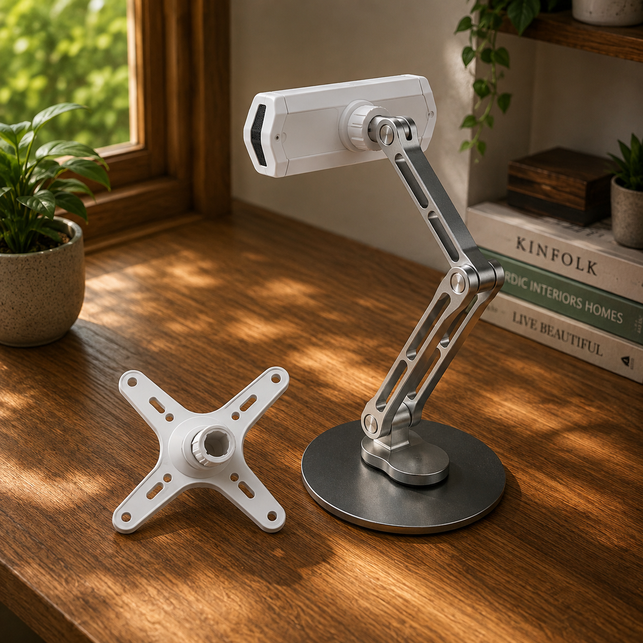 Suporte Articulado Premium para Monitor e Tablet — Rotação 360°
