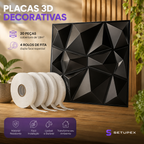 Kit 20 Placas 3D Decorativas para Parede 30x30cm