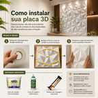Kit 20 Placas 3D Decorativas para Parede 30x30cm
