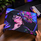 Mouse Pad Gamer Oni Girl 45x40 Antiderrapante Premium