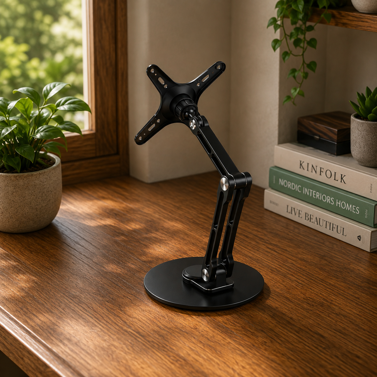 Suporte Articulado Premium para Monitor e Tablet — Rotação 360°