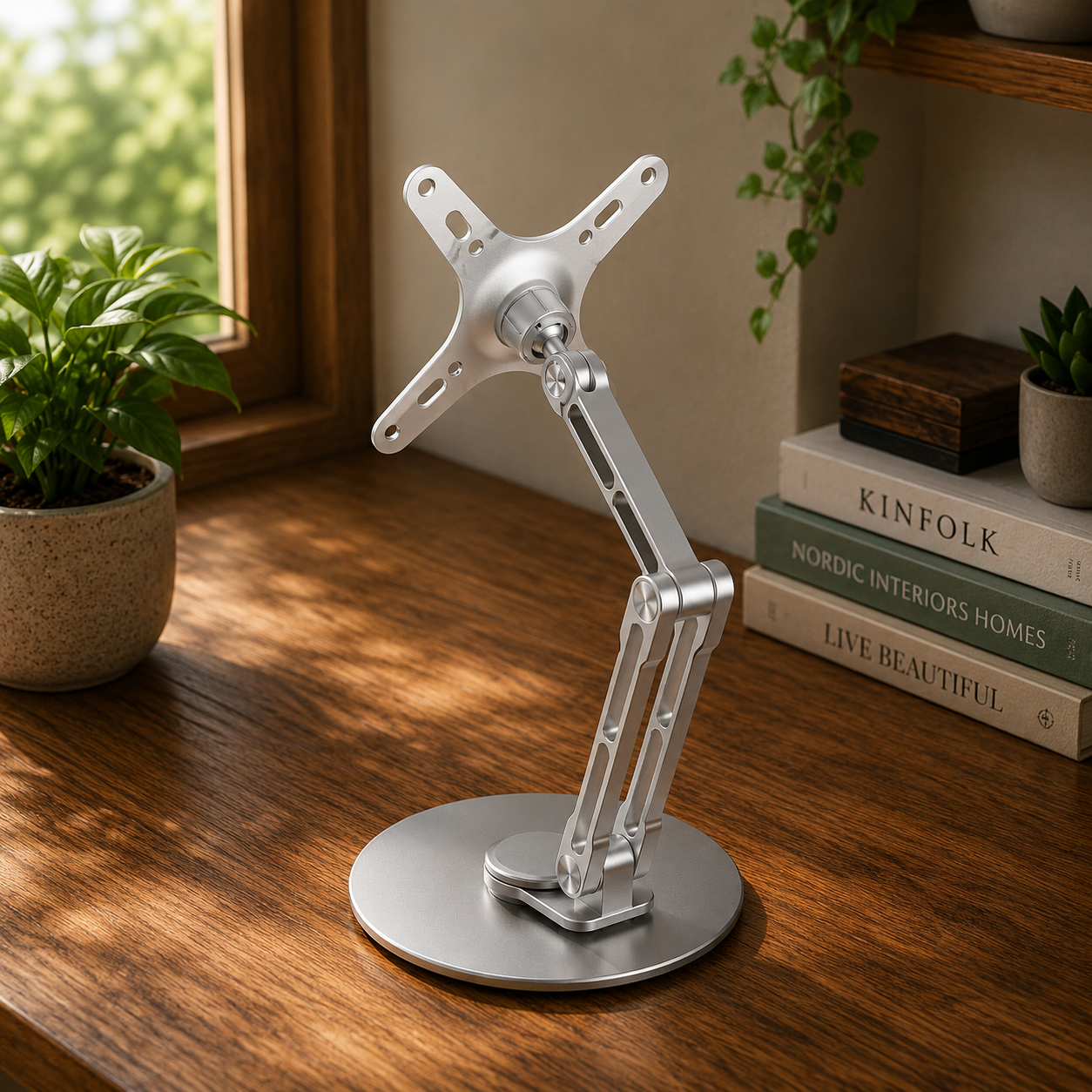 Suporte Articulado Premium para Monitor e Tablet — Rotação 360°