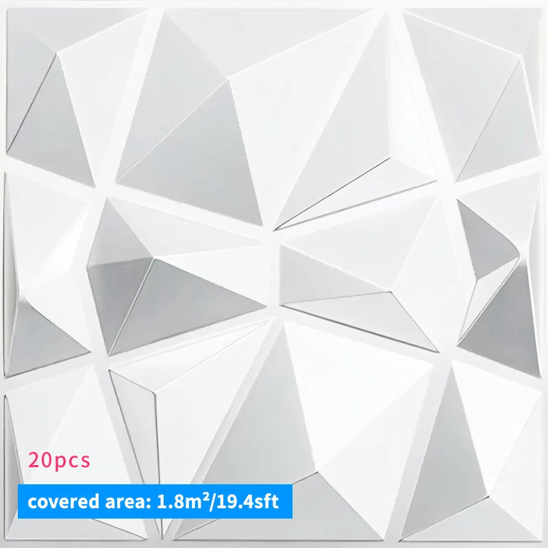 Kit 20 Placas 3D Decorativas para Parede 30x30cm