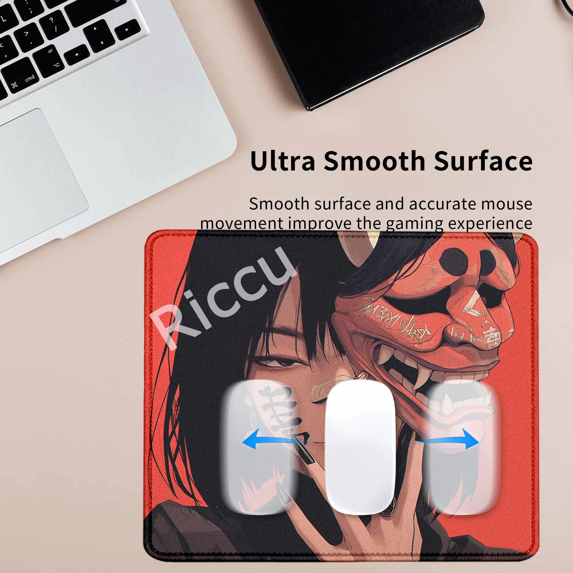 Mouse Pad Gamer Oni Girl 45x40 Antiderrapante Premium