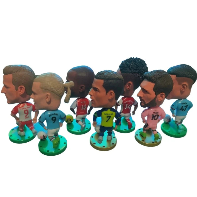 Hot FootballSuperStar HaalandMessiRonaldo 2.5inch Action Figures