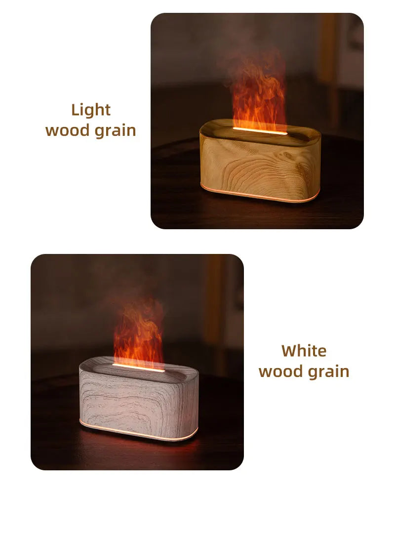 Difusor de Aromas Ultrassônico com Efeito Chama LED
