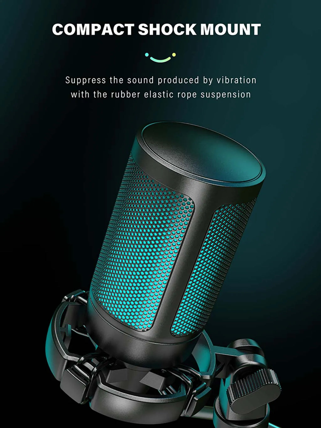 Microfone Condensador FIFINE AmpliGame A2 RGB para Streaming