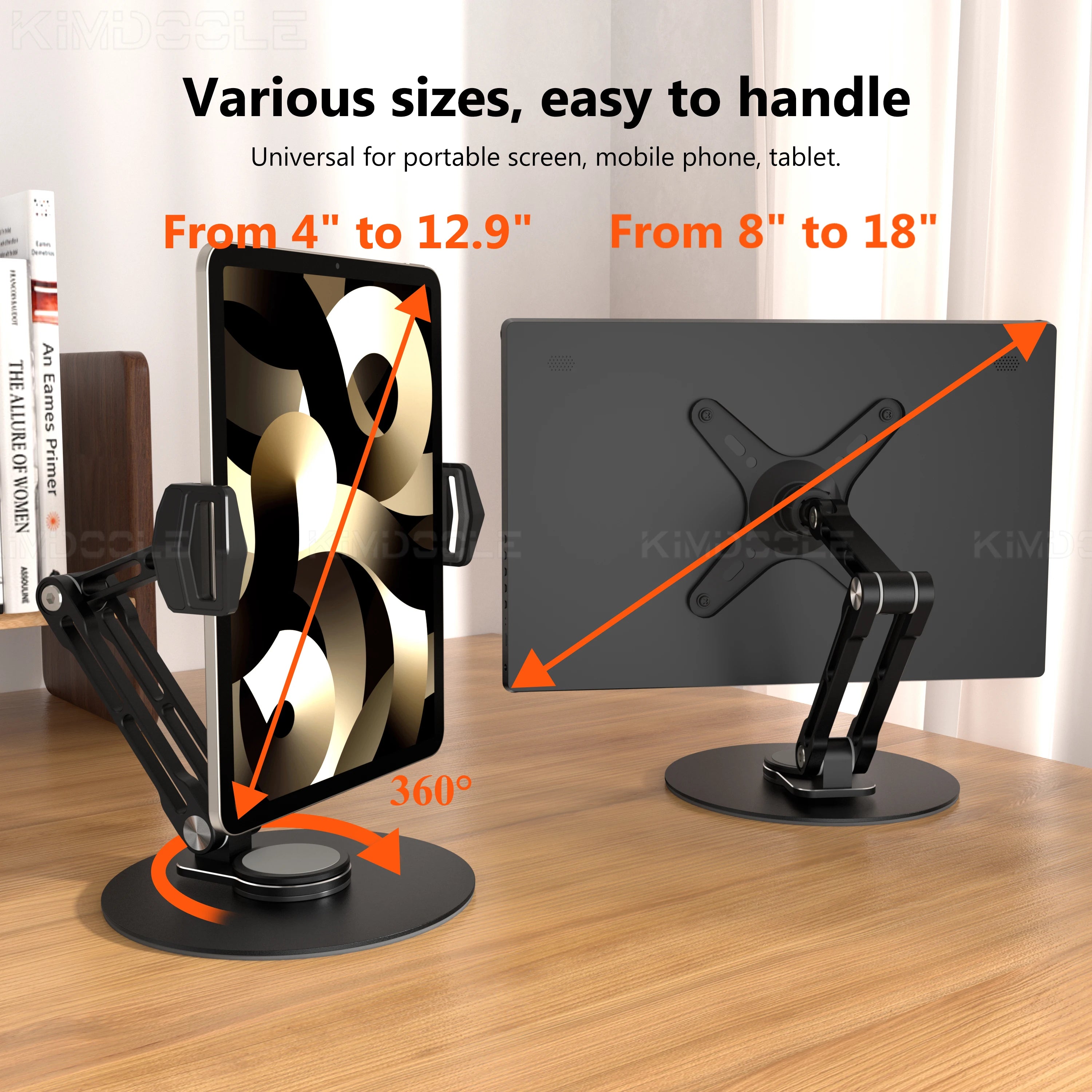 Suporte Articulado Premium para Monitor e Tablet — Rotação 360°