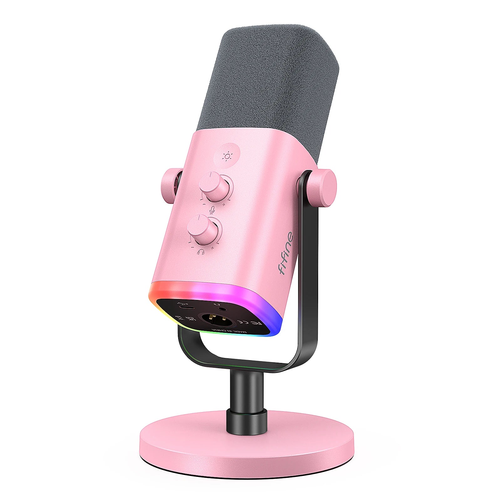 Microfone FIFINE AM8 USB/XLR com RGB e Monitoramento de Áudio