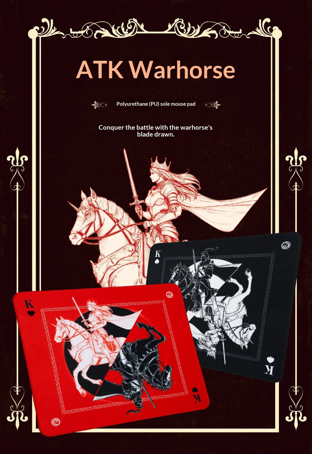 Mouse Pad ATK Warhorse com Ilustração Exclusiva