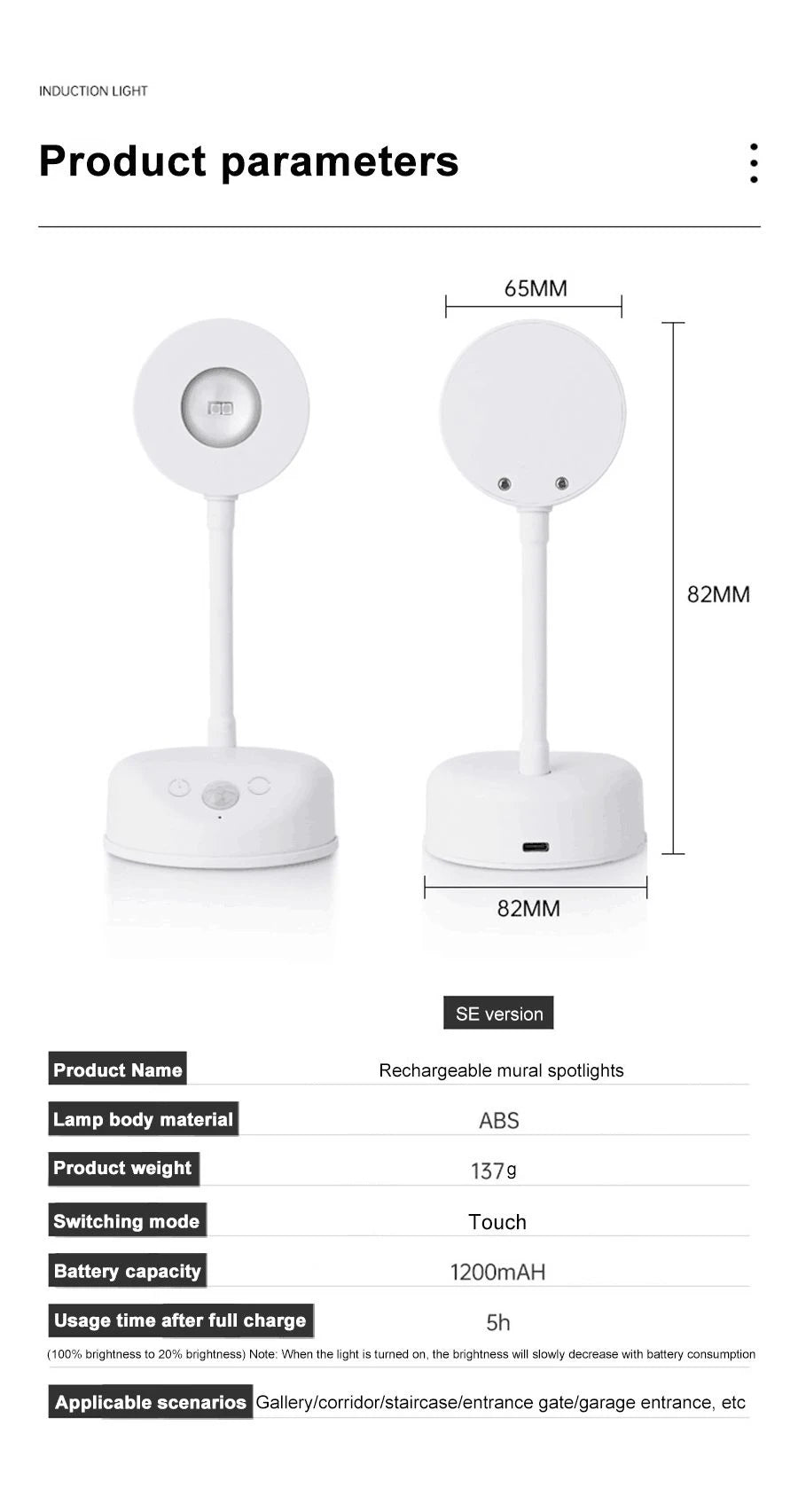 Luminária LED Sensor de Movimento