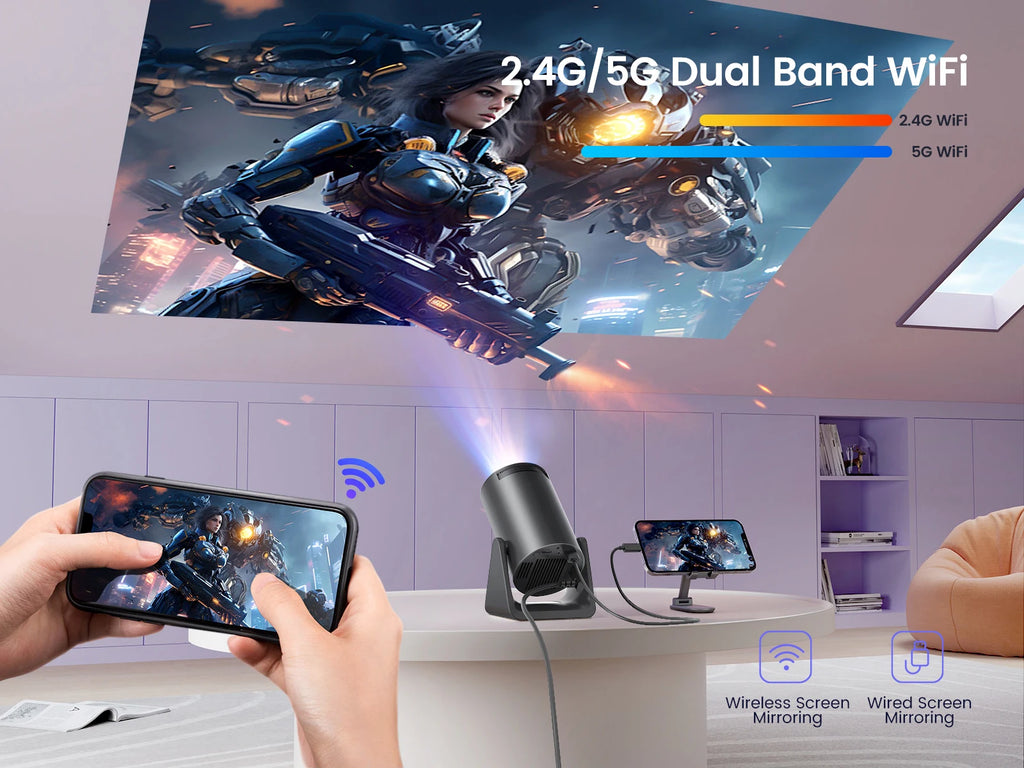 Projetor Portátil Wimius L1 Full HD Wi-Fi Bluetooth