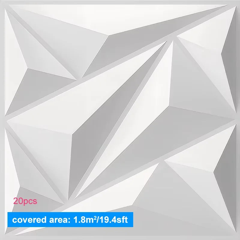 Kit 20 Placas 3D Decorativas para Parede 30x30cm