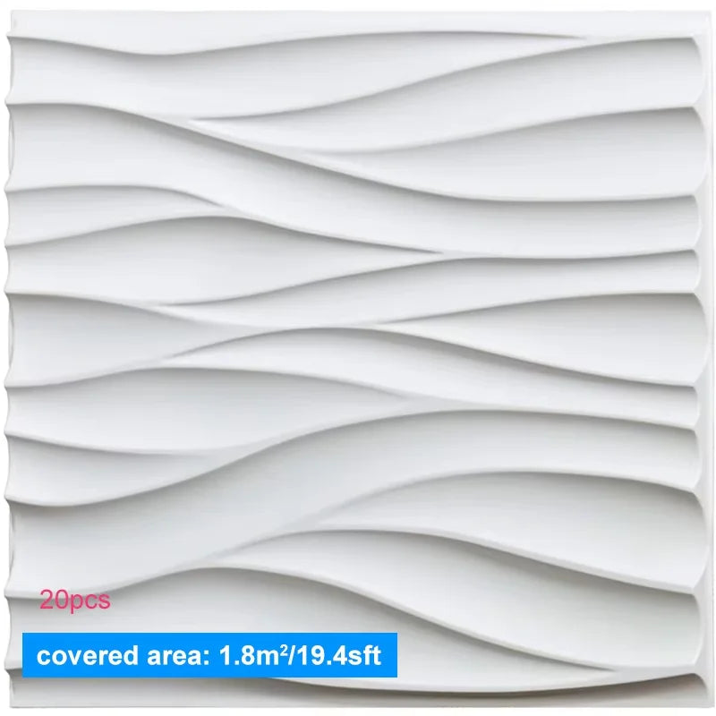 Kit 20 Placas 3D Decorativas para Parede 30x30cm