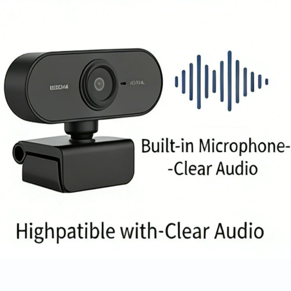 Webcam USB 1080p com Microfone Integrado