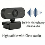 Webcam USB 1080p com Microfone Integrado