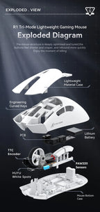 Mouse Gamer Attack Shark R1 Wireless RGB