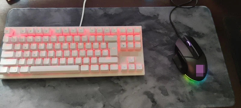 Mouse Pad Extra Grande Cinza para Teclado e Mouse