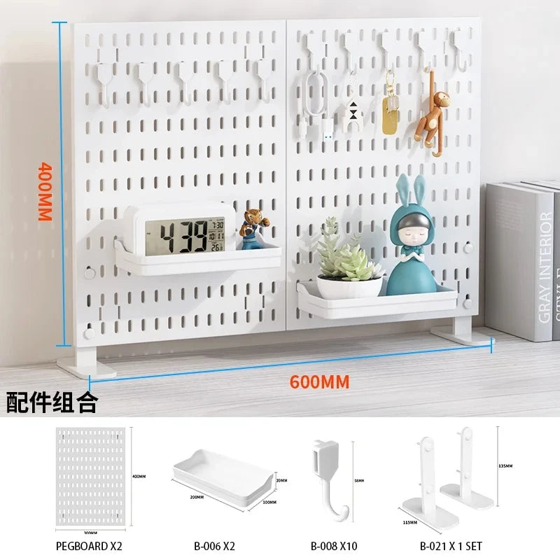 Kit Organizador Pegboard para Mesa e Escritório
