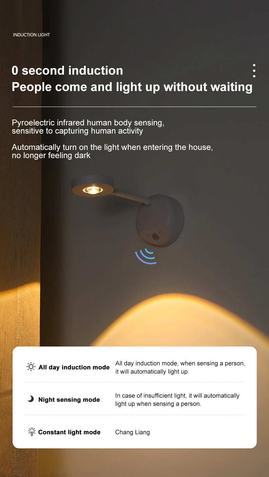 Luminária LED Sensor de Movimento