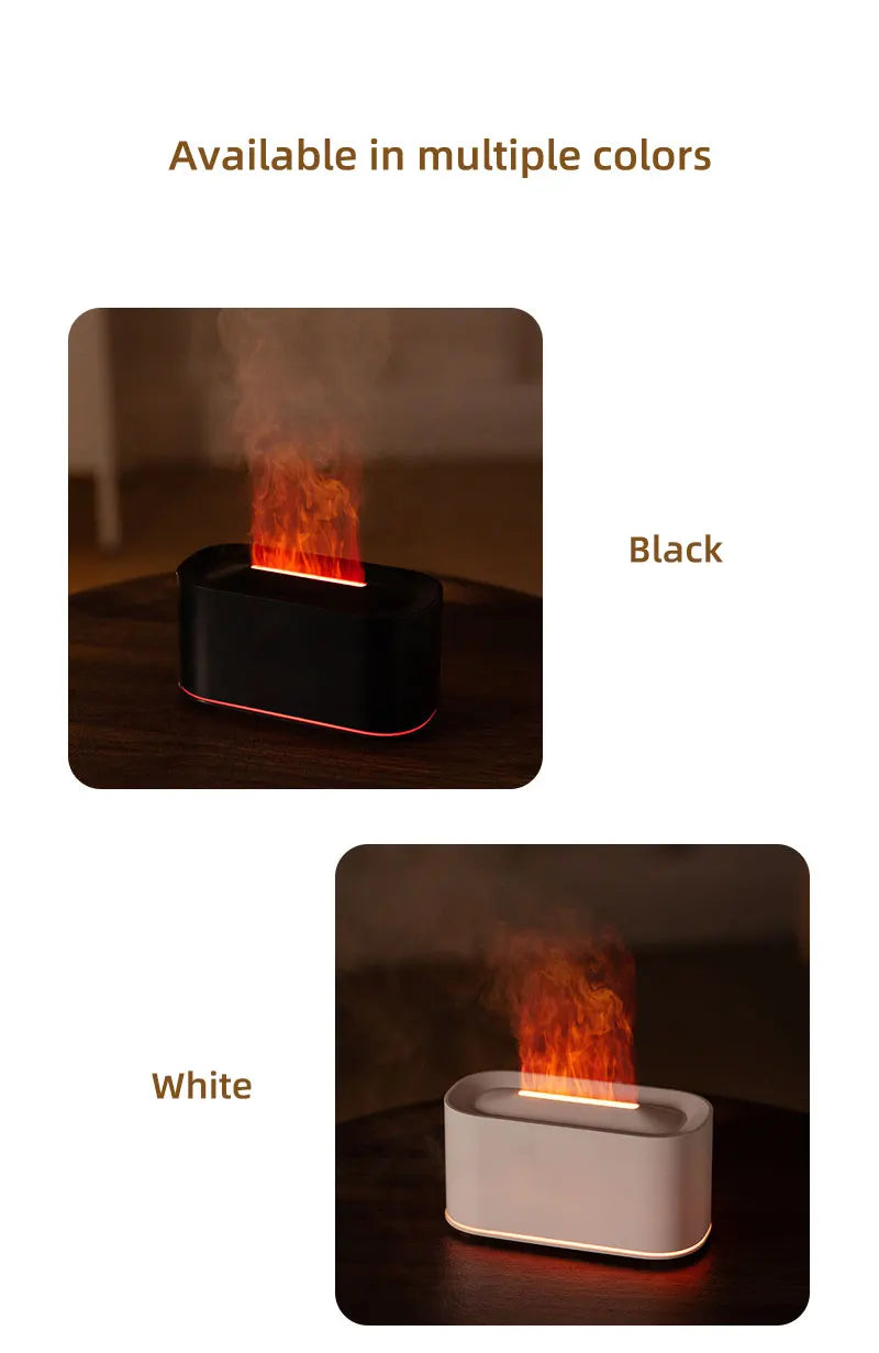 Difusor de Aromas Ultrassônico com Efeito Chama LED