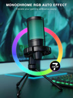 Microfone Condensador FIFINE AmpliGame A2 RGB para Streaming