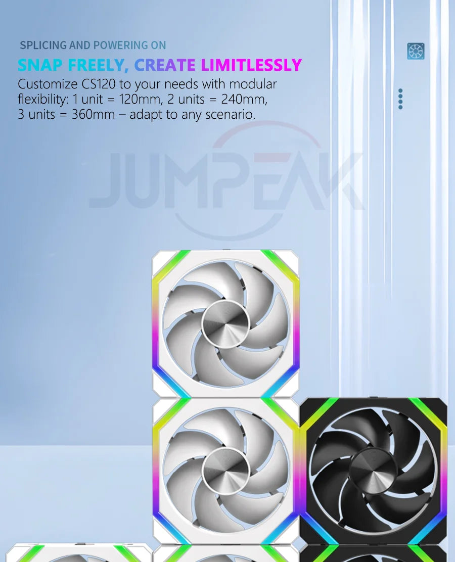 coler ARGB JUMPEAK CS120 120mm com Controle PWM