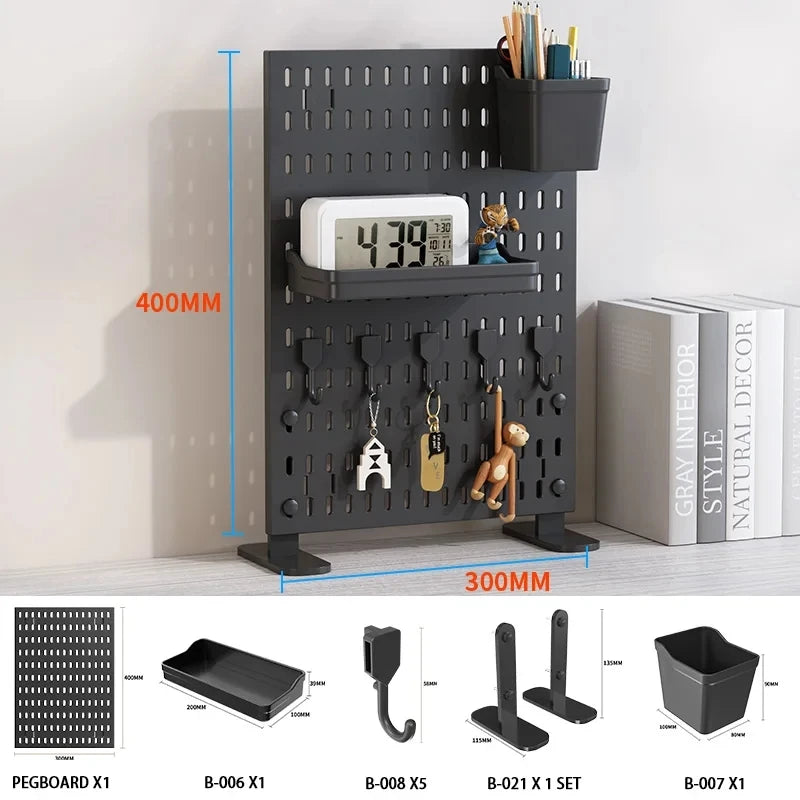 Kit Organizador Pegboard para Mesa e Escritório