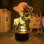 Luminária LED One Piece | Abajur Acrílico Anime com Luffy, Zoro, Chopper e Hancock | Decoração Quarto Infantil e Presente de Aniversário