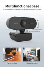Webcam USB 1080p com Microfone Integrado