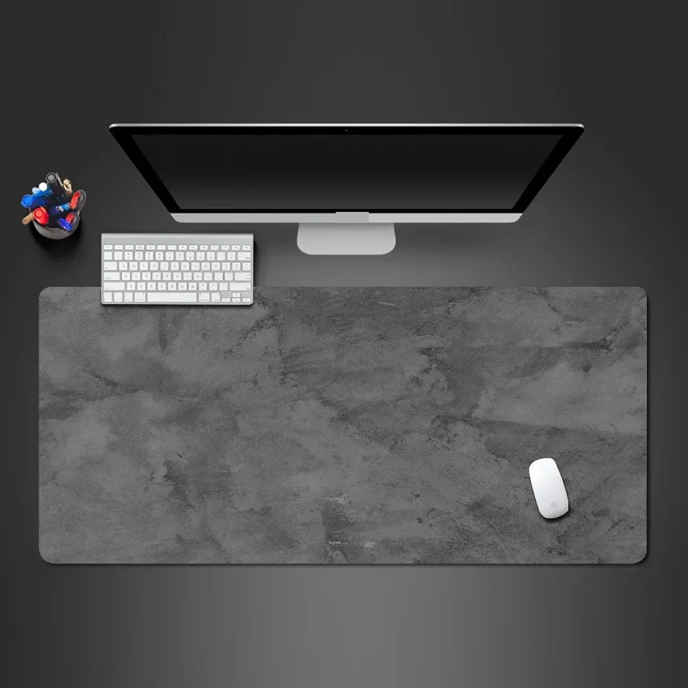 Mouse Pad Extra Grande Cinza para Teclado e Mouse