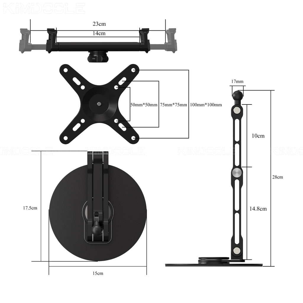 Suporte Articulado Premium para Monitor e Tablet — Rotação 360°