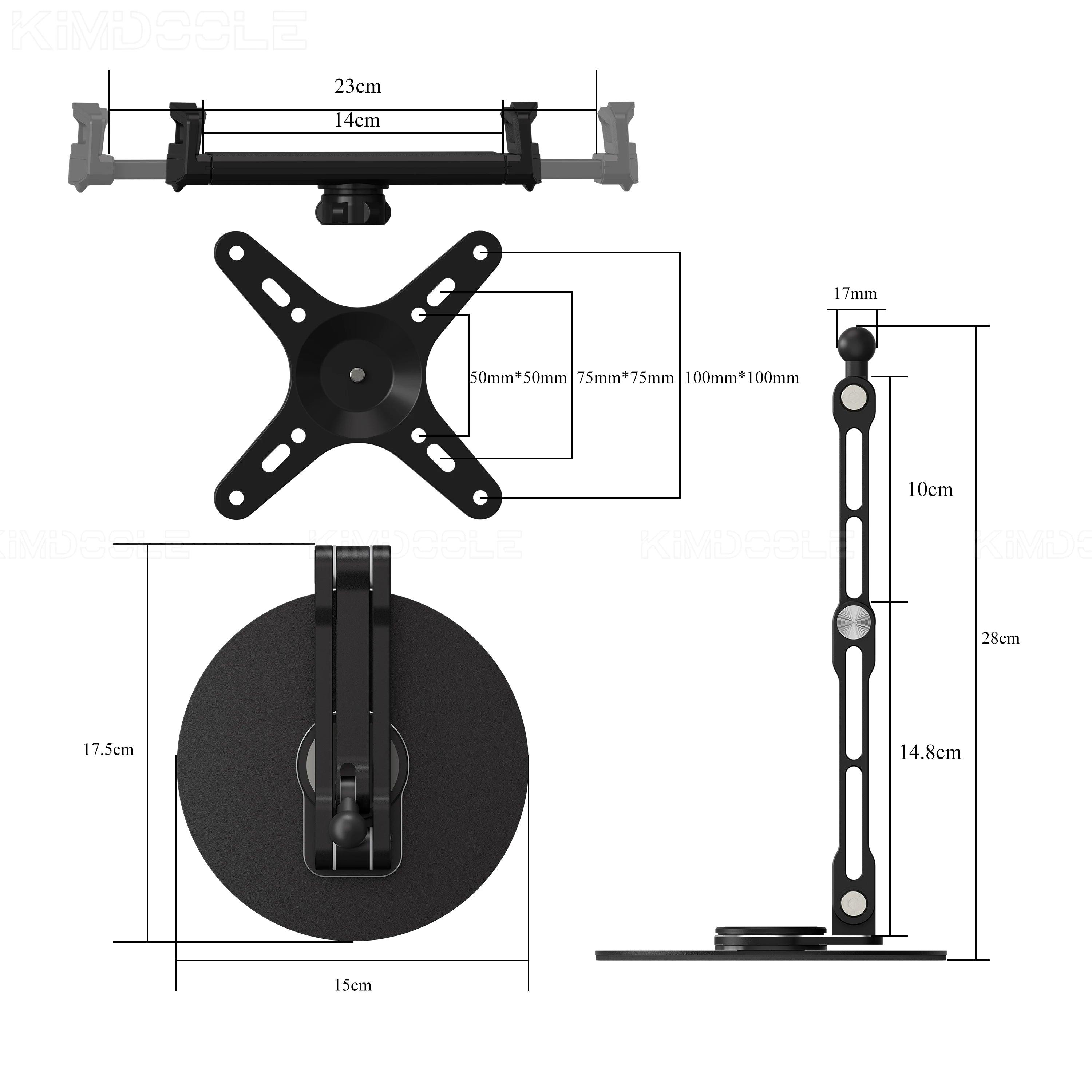 Suporte Articulado Premium para Monitor e Tablet — Rotação 360°