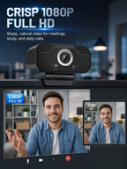 Webcam USB 1080p com Microfone Integrado