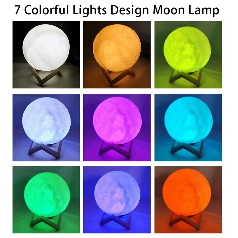 Luminária Lua LED Galaxy Decorativa para Quarto