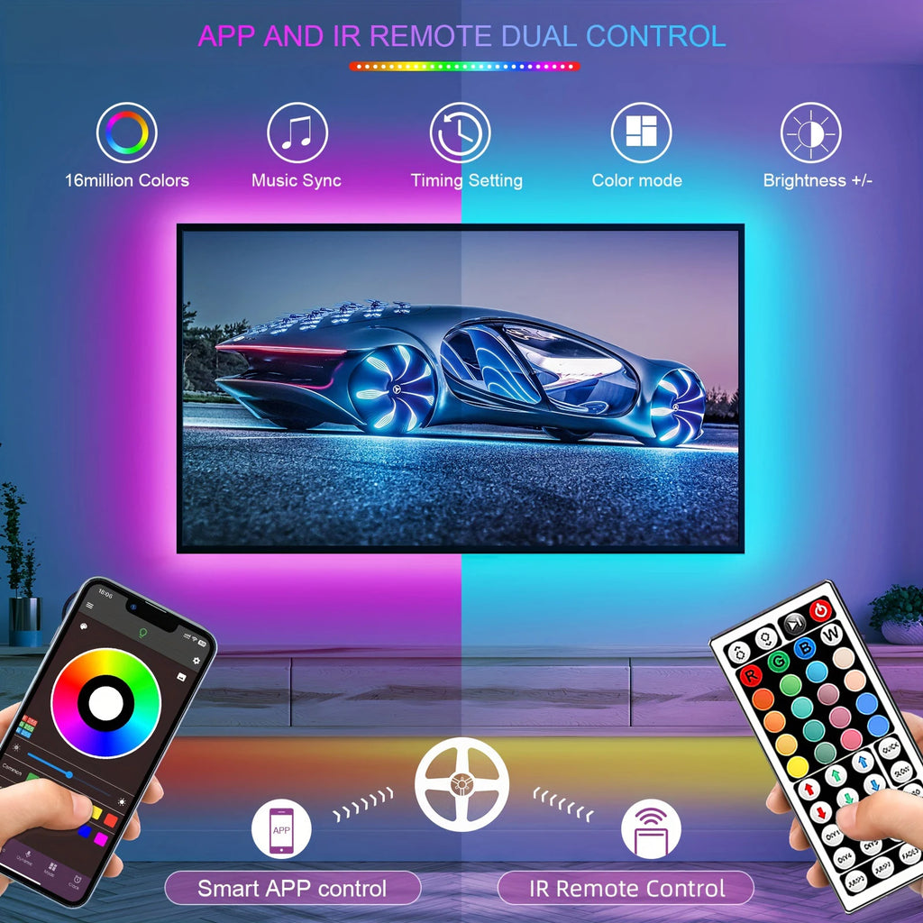 Fita LED RGB APP Control para Quarto Gamer