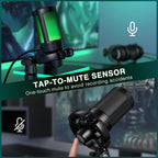 Microfone Condensador FIFINE AmpliGame A2 RGB para Streaming