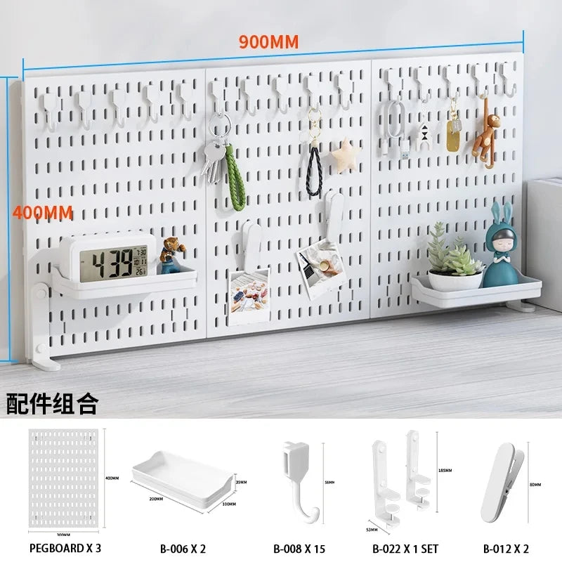 Kit Organizador Pegboard para Mesa e Escritório