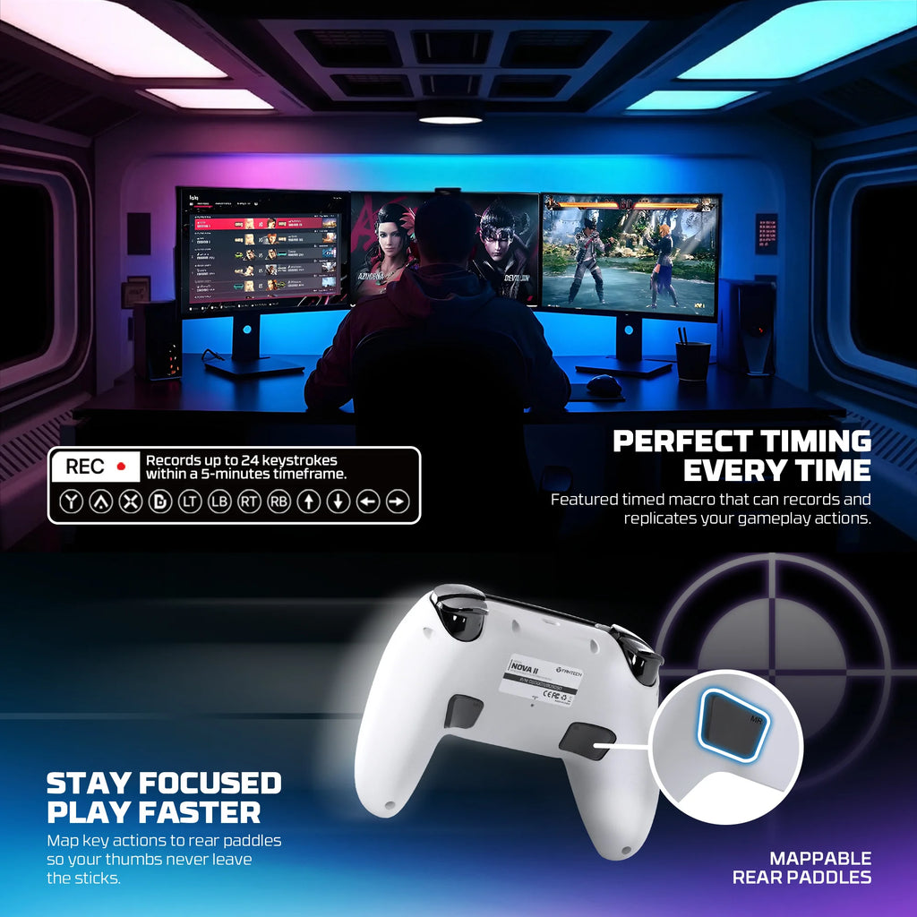 Controle Wireless FANTECH NOVA II para PC, PS4 e Switch