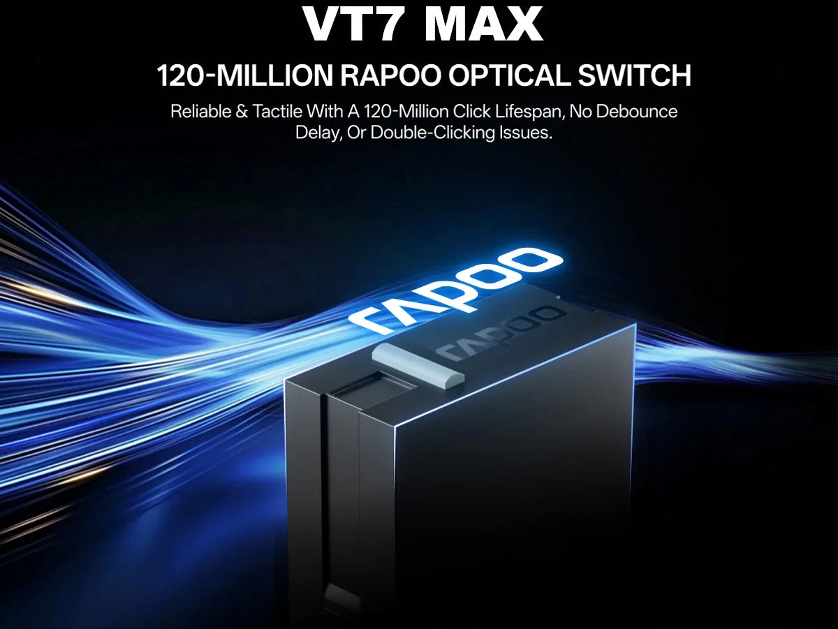 Rapoo VT7 MAX Mouse Gamer Wireless 8K de Alta Performance