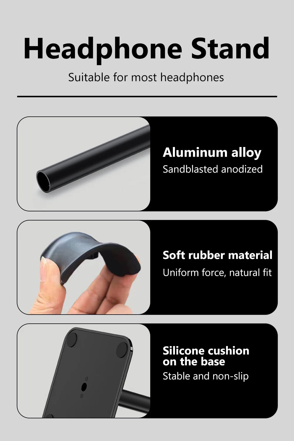 Suporte Premium para Headset em Alumínio Gamer