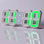 Relógio de Parede LED 3D Moderno com Data e Hora