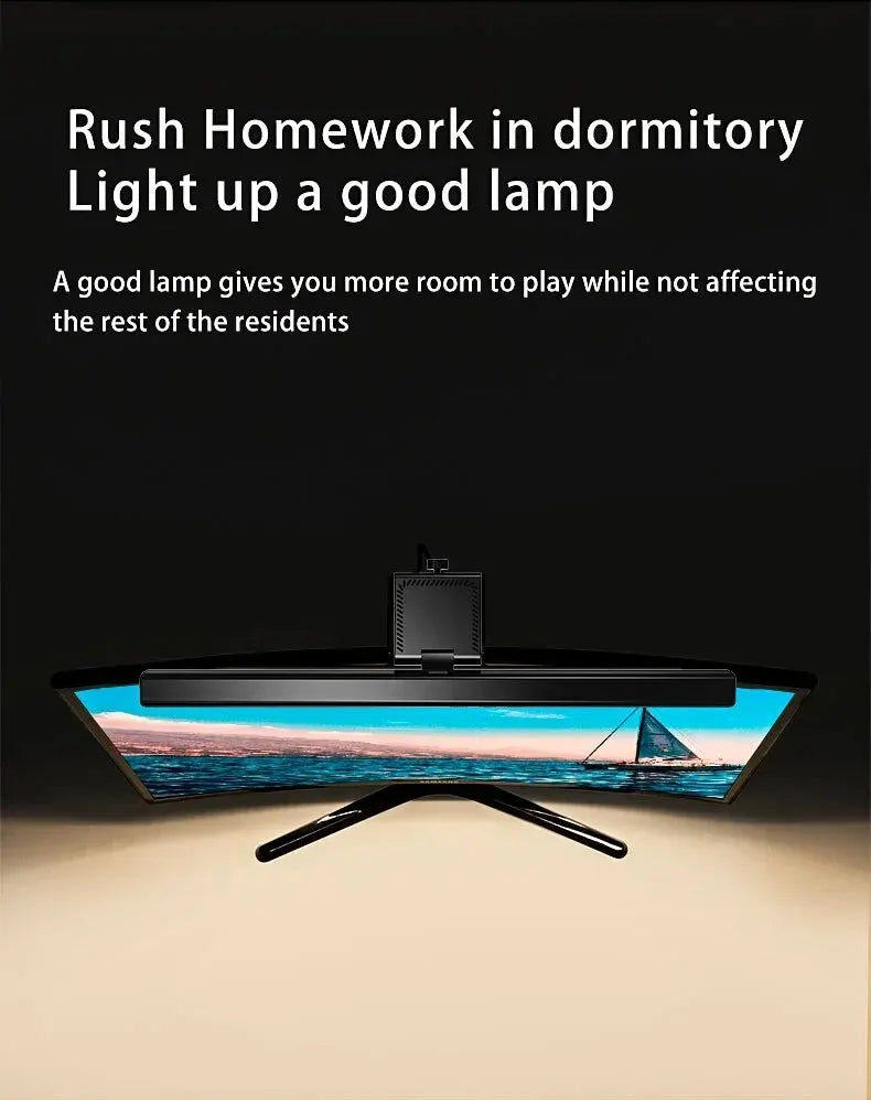 Luminária LED para Monitor de PC com Controle de Brilho