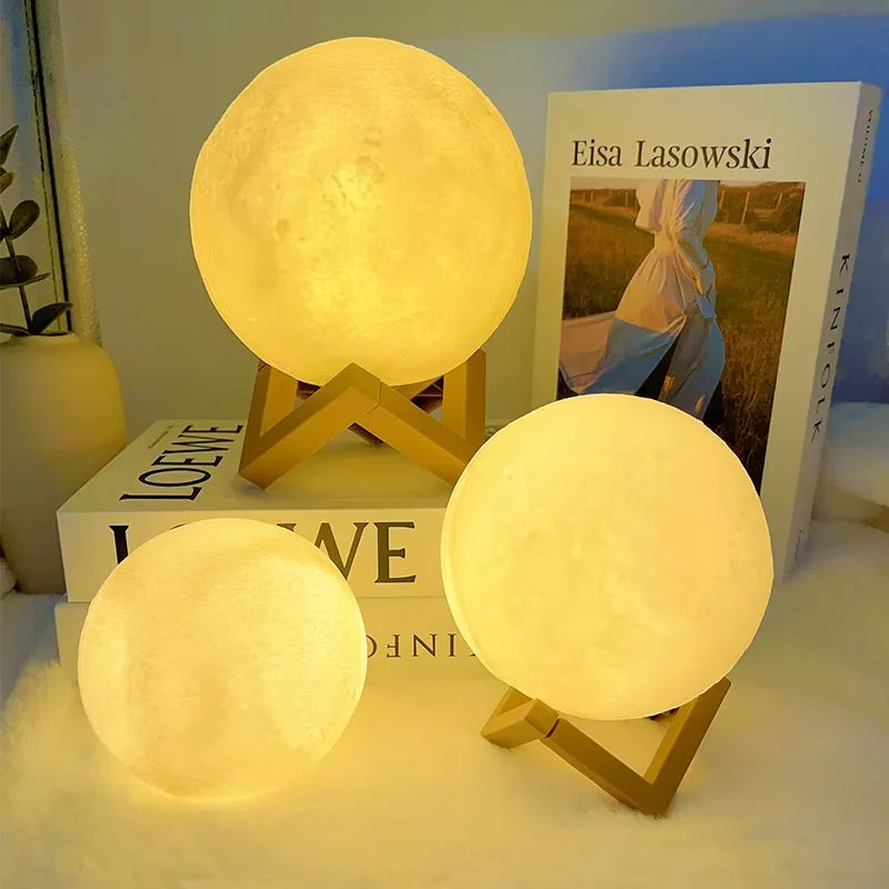 Luminária Lua LED Galaxy Decorativa para Quarto
