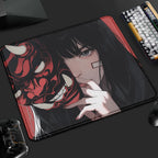 Mouse Pad Gamer Oni Girl 45x40 Antiderrapante Premium