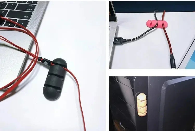 Organizador de Cabos Autoadesivo para Mouse, Teclado e Fones