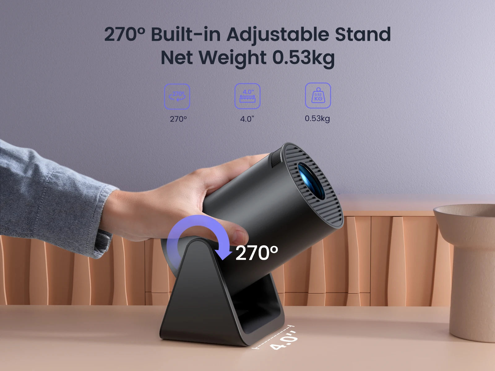 Projetor Portátil Wimius L1 Full HD Wi-Fi Bluetooth