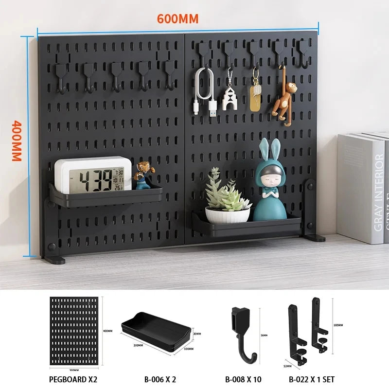 Kit Organizador Pegboard para Mesa e Escritório